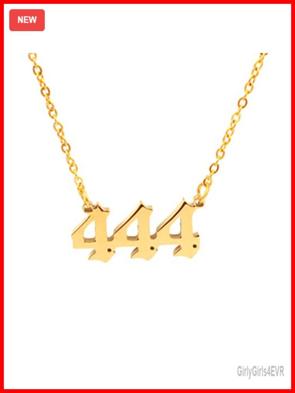 18K Gold Plated Stainless Steel Angel Number Necklace Choker